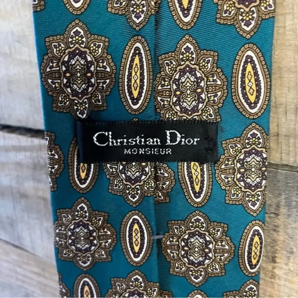 Christian‎ Dior Teal Tie - Picture 10 of 13